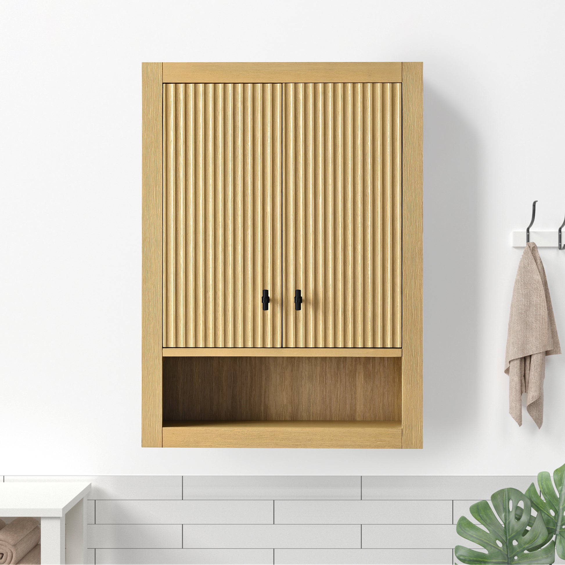 24 in. W x 8 in. D x 33 in. H Bathroom Storage Wall Cabinet CVL TC