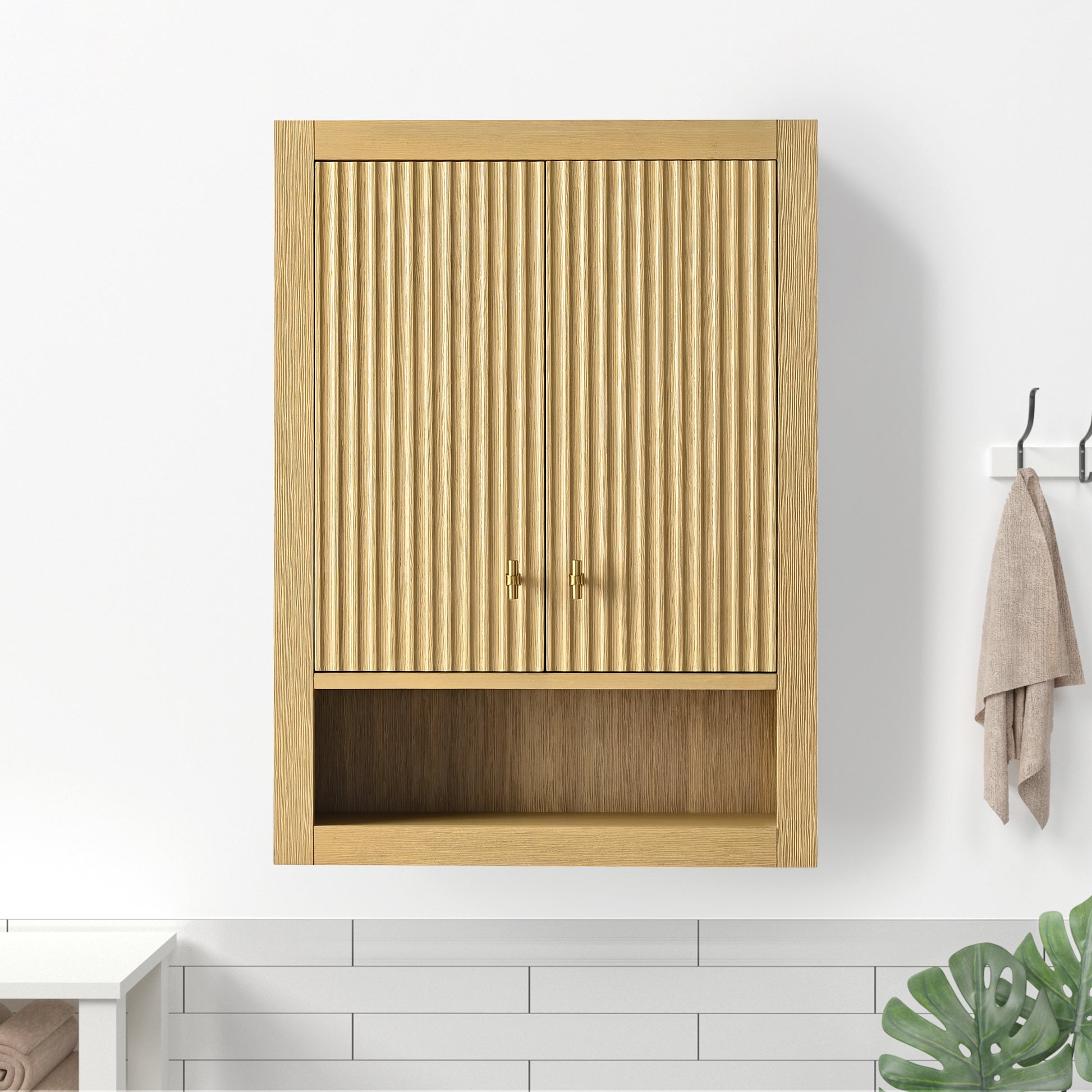 24 in. W x 8 in. D x 33 in. H Bathroom Storage Wall Cabinet CVL TC