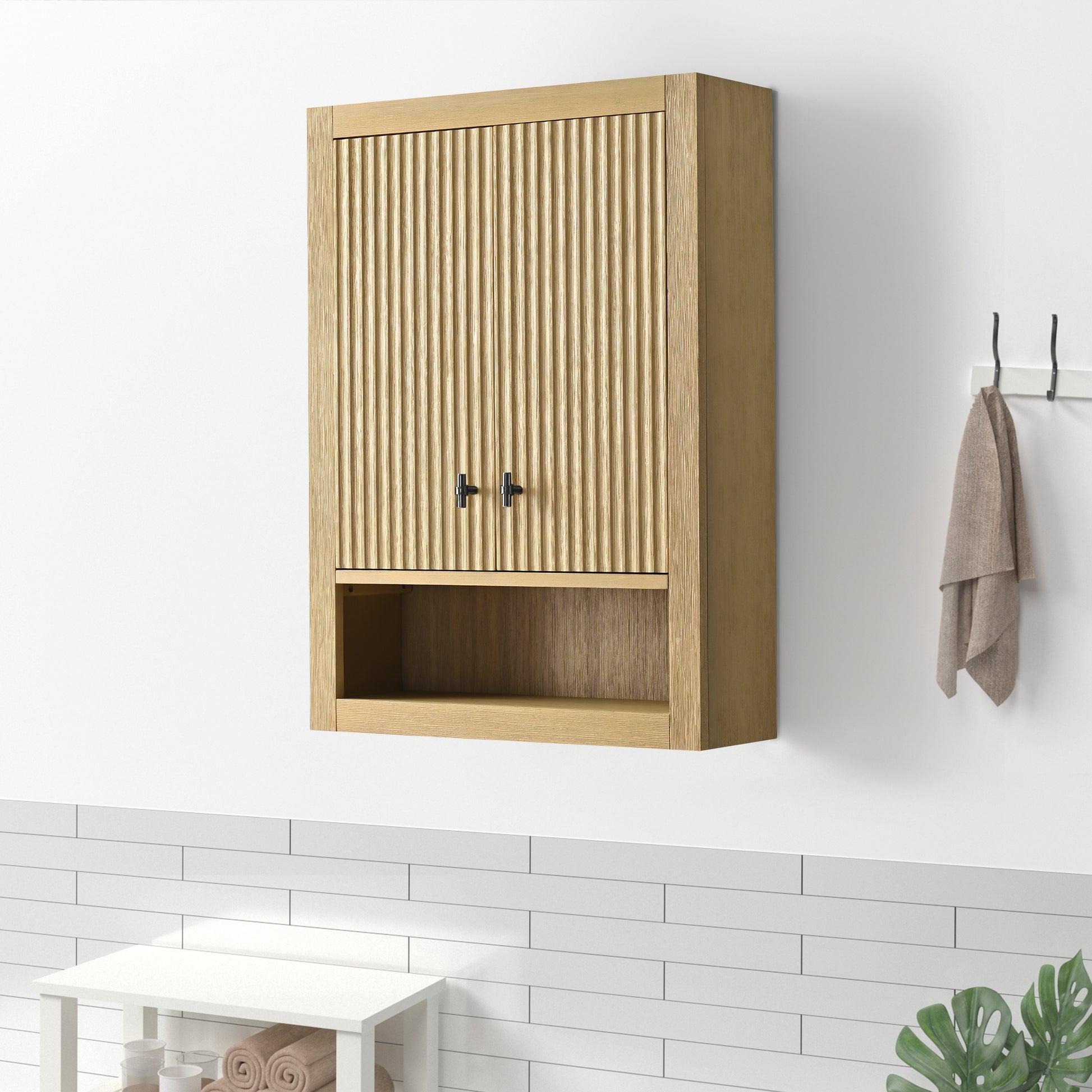 24 in. W x 8 in. D x 33 in. H Bathroom Storage Wall Cabinet CVL TC