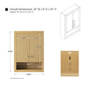 24 in. W x 8 in. D x 33 in. H Bathroom Storage Wall Cabinet CVL TC