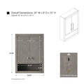 24 in. W x 8 in. D x 33 in. H Bathroom Storage Wall Cabinet CVL TC