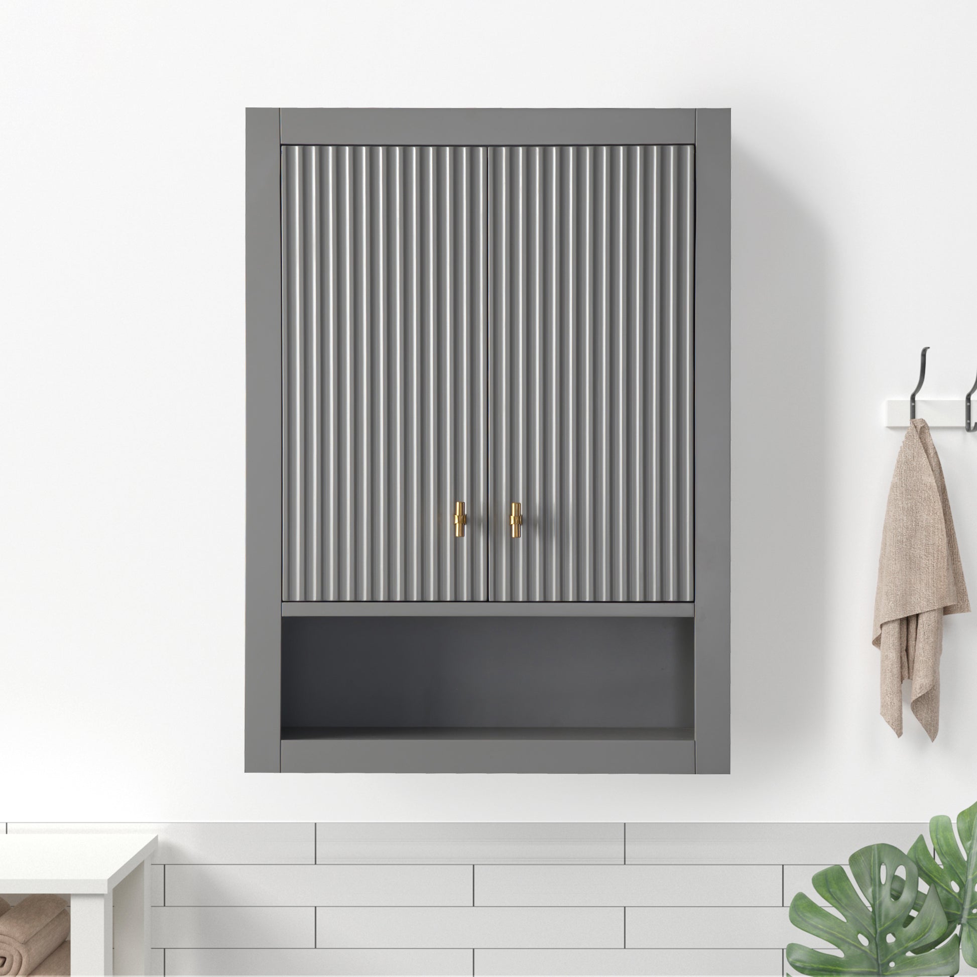 24 in. W x 8 in. D x 33 in. H Bathroom Storage Wall Cabinet CVL TC