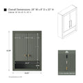 24 in. W x 8 in. D x 33 in. H Bathroom Storage Wall Cabinet CVL TC