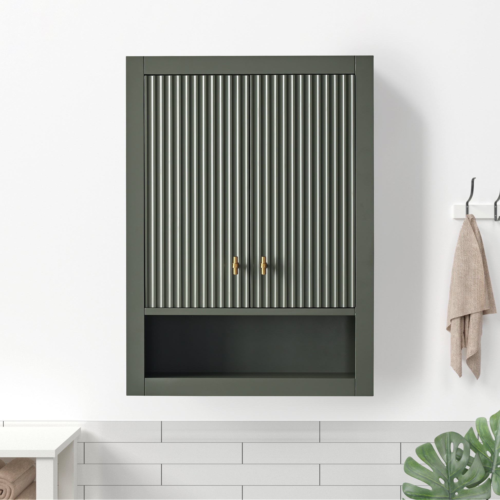 24 in. W x 8 in. D x 33 in. H Bathroom Storage Wall Cabinet CVL TC