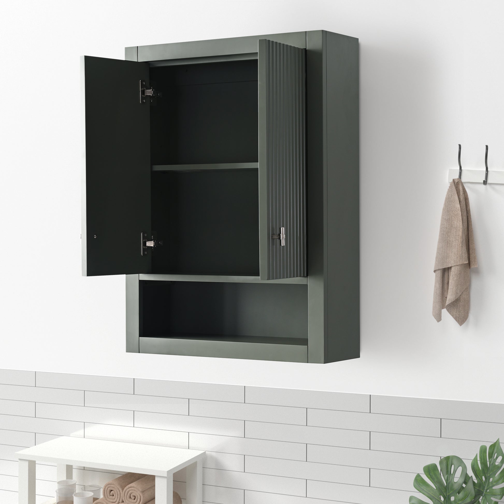 24 in. W x 8 in. D x 33 in. H Bathroom Storage Wall Cabinet CVL TC