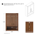 24 in. W x 8 in. D x 33 in. H Bathroom Storage Wall Cabinet CVL TC
