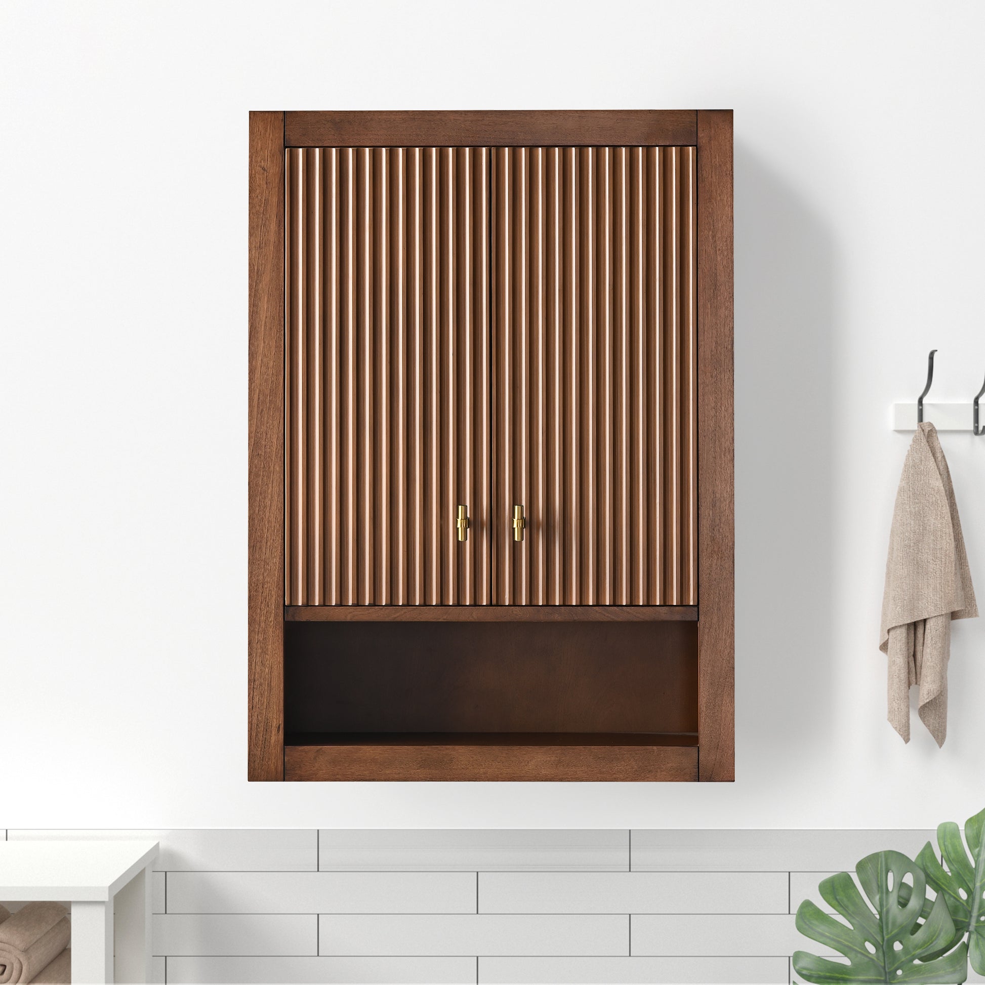 24 in. W x 8 in. D x 33 in. H Bathroom Storage Wall Cabinet CVL TC