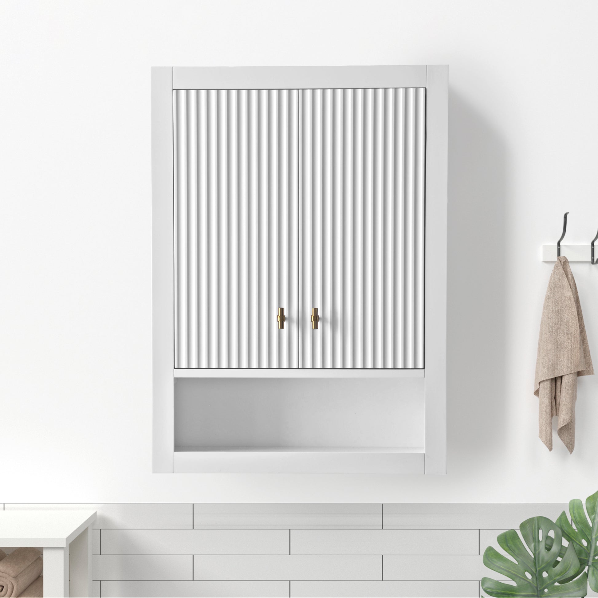 24 in. W x 8 in. D x 33 in. H Bathroom Storage Wall Cabinet CVL TC