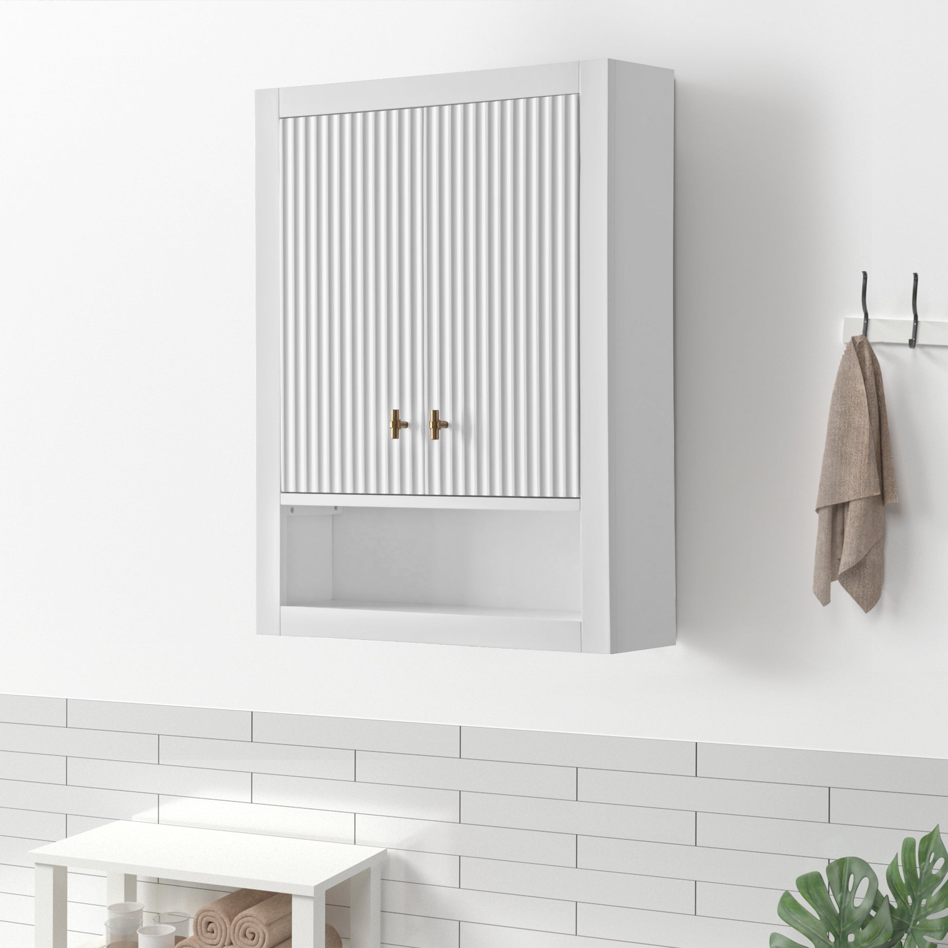 24 in. W x 8 in. D x 33 in. H Bathroom Storage Wall Cabinet CVL TC