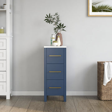 Bath Vanity Side Cabinet with Engineered Marble Top CVC12