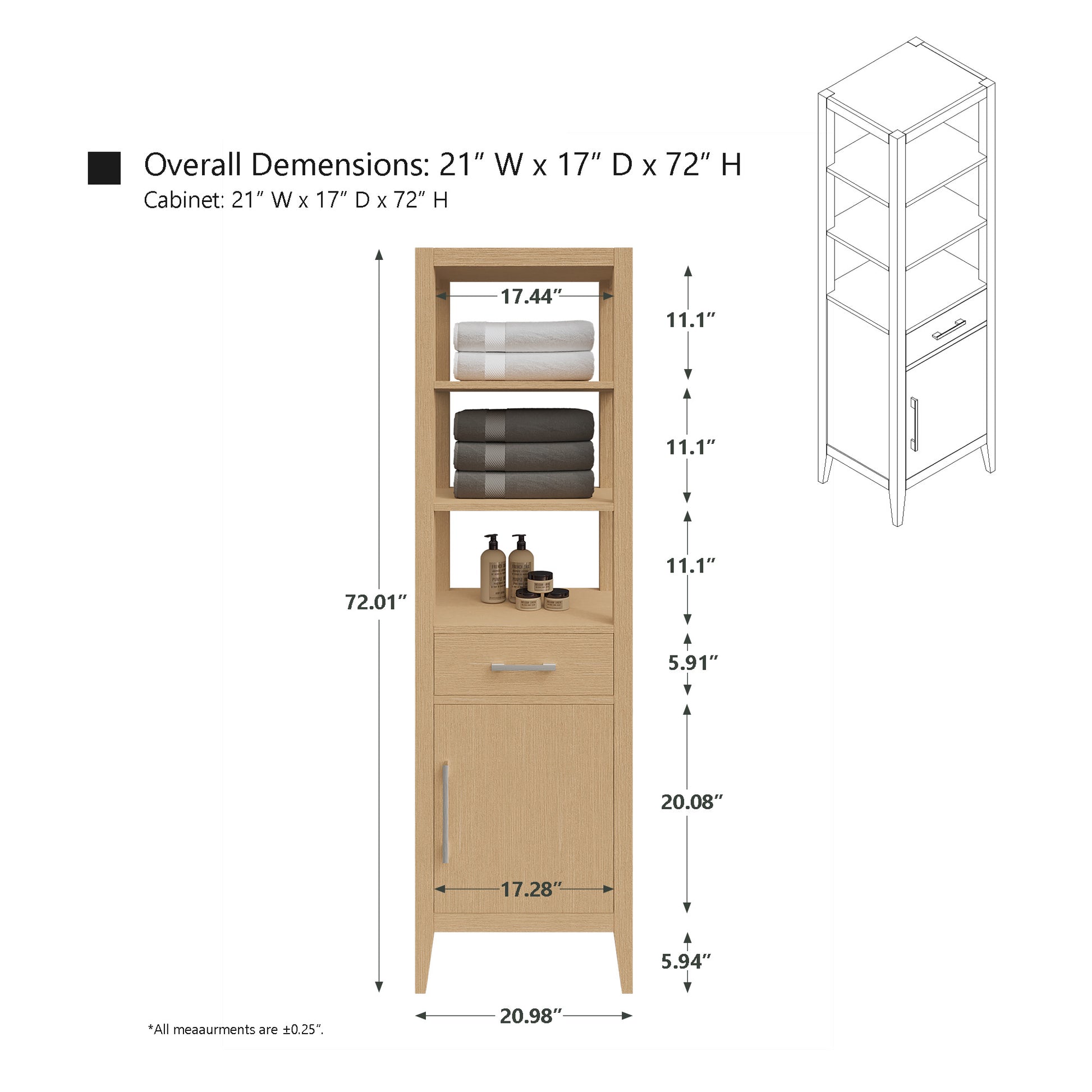Bathroom Vanity Cabinet Floor Standing Cabinet CVI LC NO