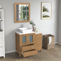 Bathroom Vanity with Basin Engineered Marble Top and Mirror CVC24