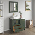 Bathroom Vanity with Basin Engineered Marble Top and Mirror CVC24