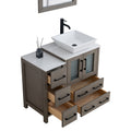 Bathroom Vanity with Basin Engineered Marble Top and Mirror CVC24