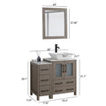 Bathroom Vanity with Basin Engineered Marble Top and Mirror CVC24