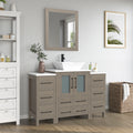 Bathroom Vanity with Basin Engineered Marble Top and Mirror CVC24
