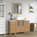 Bathroom Vanity with Basin Engineered Marble Top and Mirror CVC24