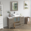 Bathroom Vanity with Basin Engineered Marble Top and Mirror CVC24