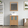 Bathroom Vanity with Basin Engineered Marble Top and Mirror CVC24