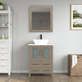 Bathroom Vanity with Basin Engineered Marble Top and Mirror CVC24