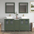Bathroom Vanity with Basin Engineered Marble Top and Mirror CVC24