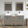 Bathroom Vanity with Basin Engineered Marble Top and Mirror CVC24