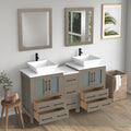 Bathroom Vanity with Basin Engineered Marble Top and Mirror CVC24