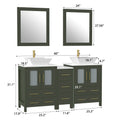 Bathroom Vanity with Basin Engineered Marble Top and Mirror CVC24