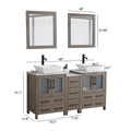 Bathroom Vanity with Basin Engineered Marble Top and Mirror CVC24