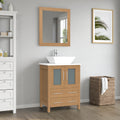 Bathroom Vanity with Basin Engineered Marble Top and Mirror CVC24
