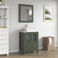 Bathroom Vanity with Basin Engineered Marble Top and Mirror CVC24