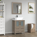 Bathroom Vanity with Basin Engineered Marble Top and Mirror CVC24