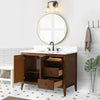 Solid Wood Freestanding Bathroom Vanity Cabinet with Ceramic sink CVL MB(Assembled)