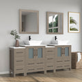 Bathroom Vanity with Basin Engineered Marble Top and Mirror CVC24