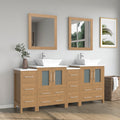 Bathroom Vanity with Basin Engineered Marble Top and Mirror CVC24
