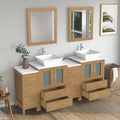 Bathroom Vanity with Basin Engineered Marble Top and Mirror CVC24