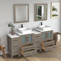 Bathroom Vanity with Basin Engineered Marble Top and Mirror CVC24