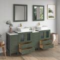 Bathroom Vanity with Basin Engineered Marble Top and Mirror CVC24