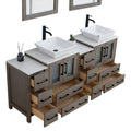 Bathroom Vanity with Basin Engineered Marble Top and Mirror CVC24