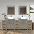 Bathroom Vanity with Basin Engineered Marble Top and Mirror CVC24