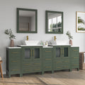 Bathroom Vanity with Basin Engineered Marble Top and Mirror CVC24