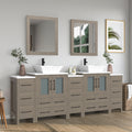 Bathroom Vanity with Basin Engineered Marble Top and Mirror CVC24
