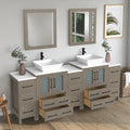 Bathroom Vanity with Basin Engineered Marble Top and Mirror CVC24