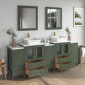 Bathroom Vanity with Basin Engineered Marble Top and Mirror CVC24