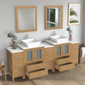 Bathroom Vanity with Basin Engineered Marble Top and Mirror CVC24