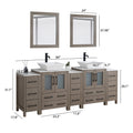Bathroom Vanity with Basin Engineered Marble Top and Mirror CVC24