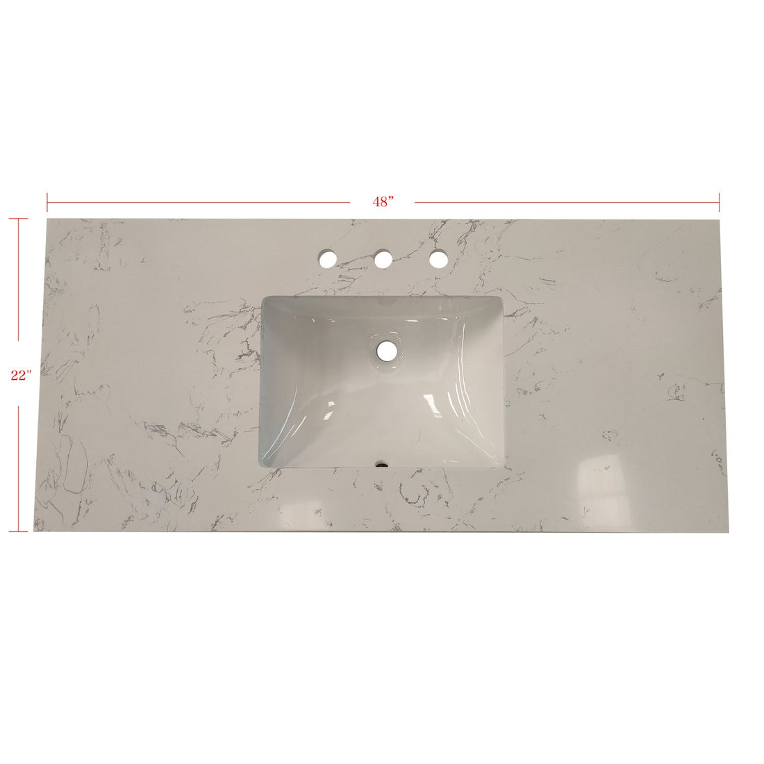 36/48/54/60/72 Carrara White Top