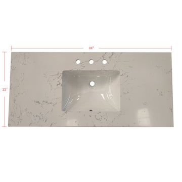 48 CARRARA WHITE TOP
