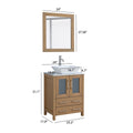 Bathroom Vanity with Basin Engineered Marble Top and Mirror CVC24