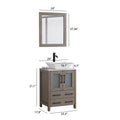 Bathroom Vanity with Basin Engineered Marble Top and Mirror CVC24